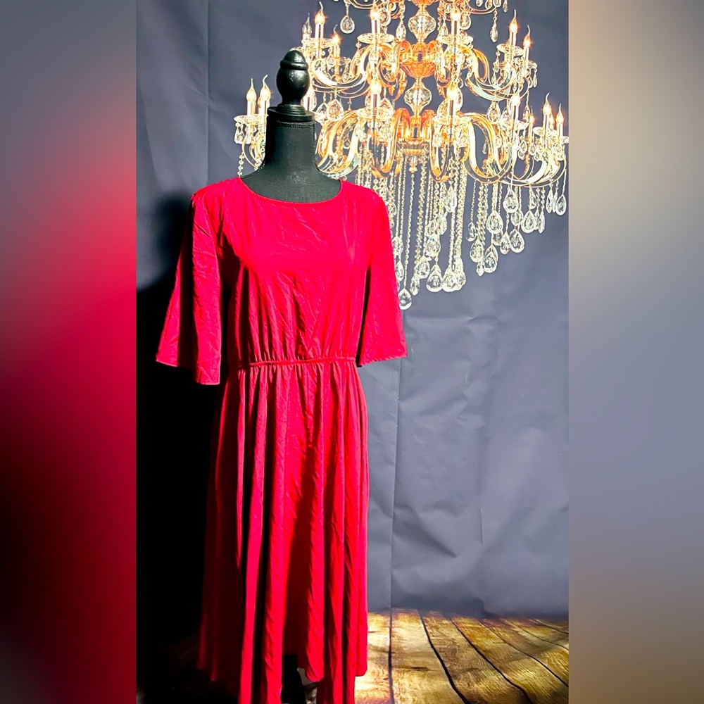 Wine colored lightweight dress